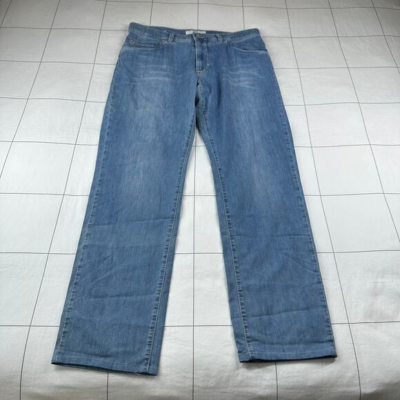 Brax Jeans Mens 34 Blue Light Cadiz Straight Leg Lightweight Stretch Casual - Picture 1 of 13